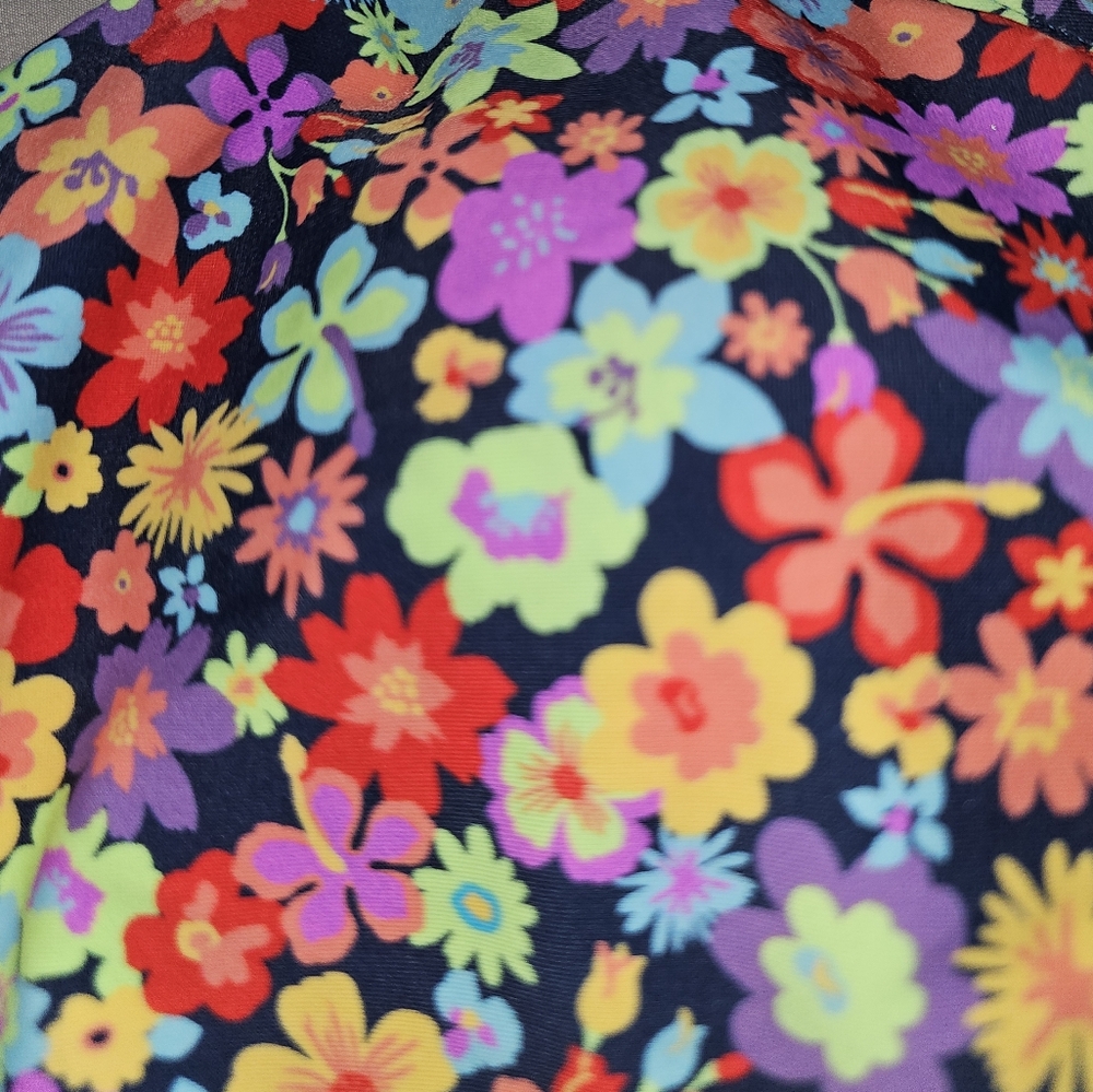 Bikini Top Flowers Flutter Ruffle Style Large - Picture 5 of 5